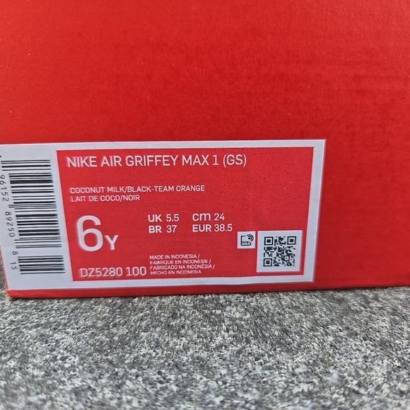 NIKE AIR GRIFFEY MAX 1 (GS) SF Giants San Francisco 6Y 24 The Kid EUC - Picture 2 of 8